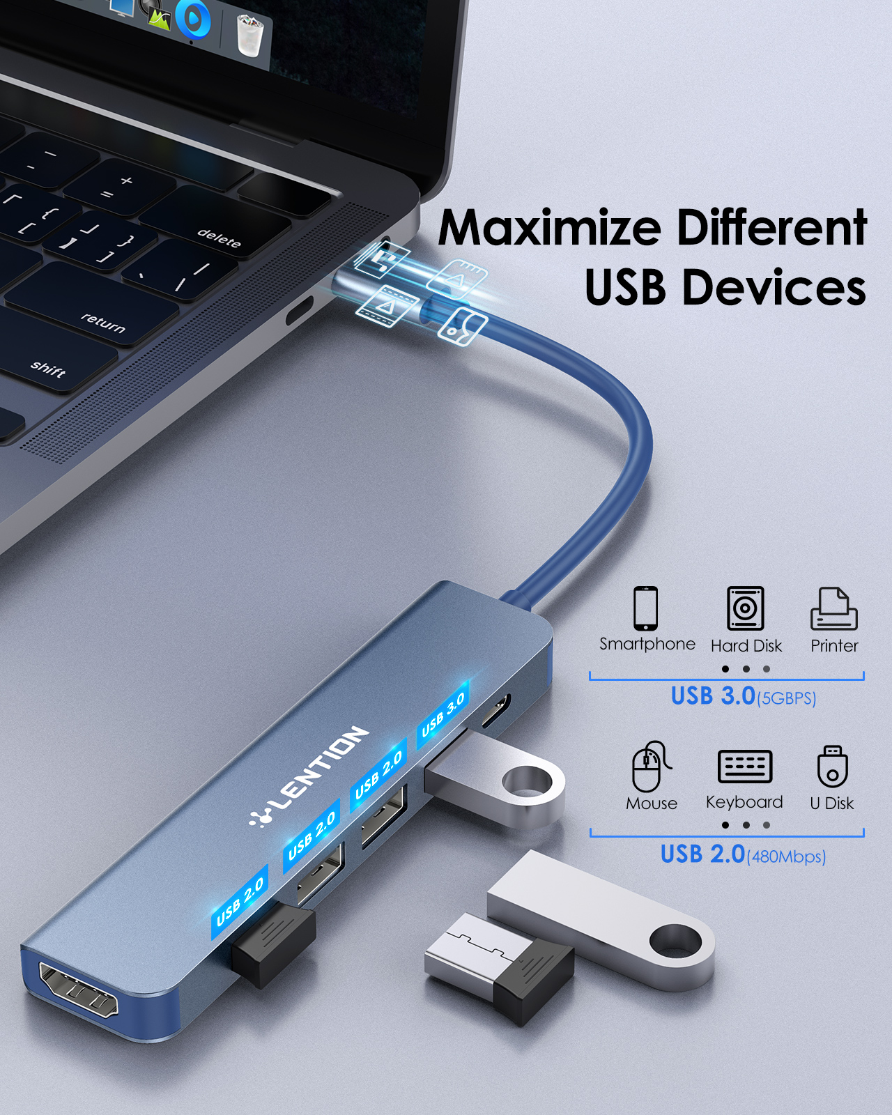 Bộ chuyển đổi USB-C 6 trong 1 CE17H