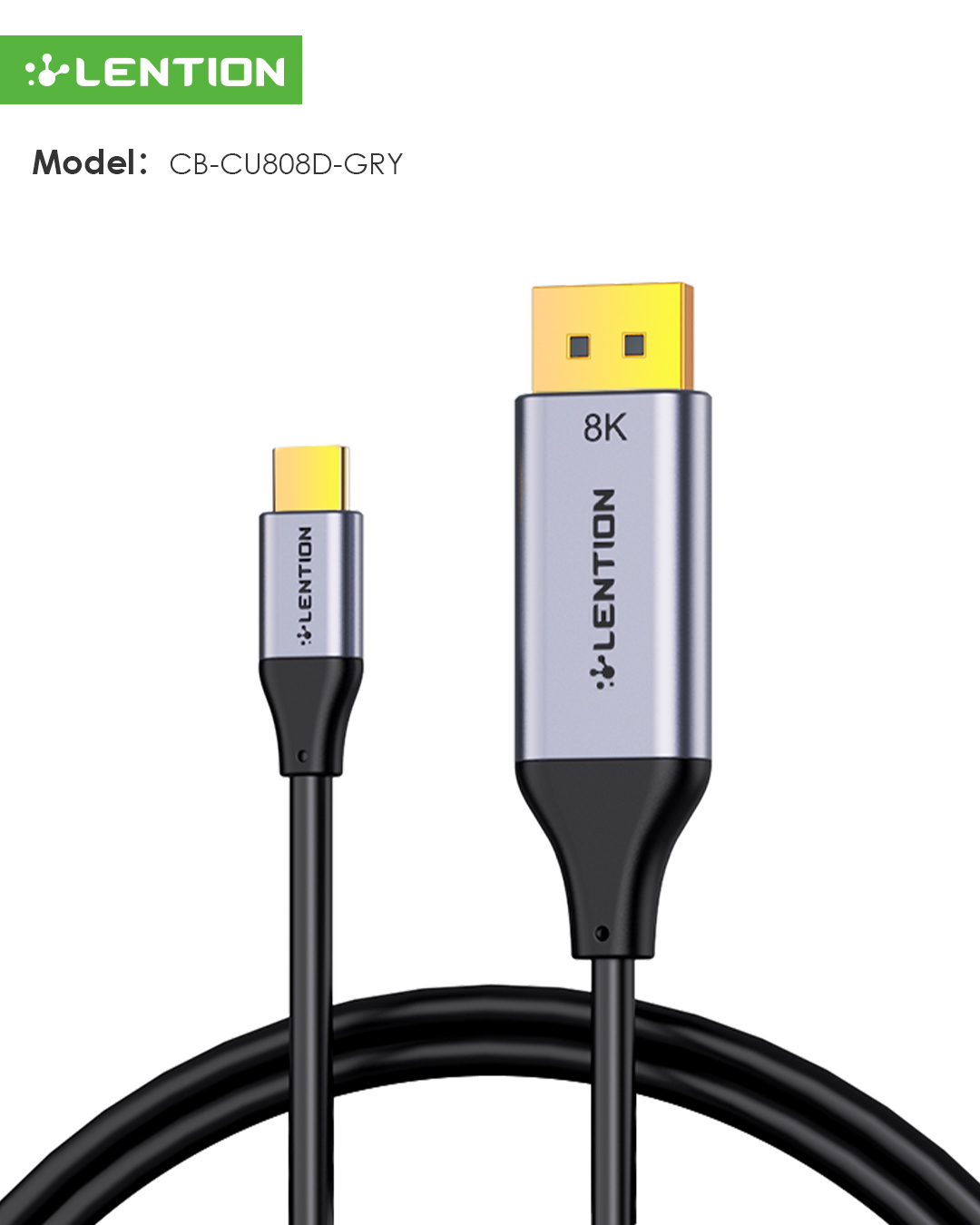 Cáp chuyển đổi USB-C to 8K DisplayPort CU808D dài 1.7M