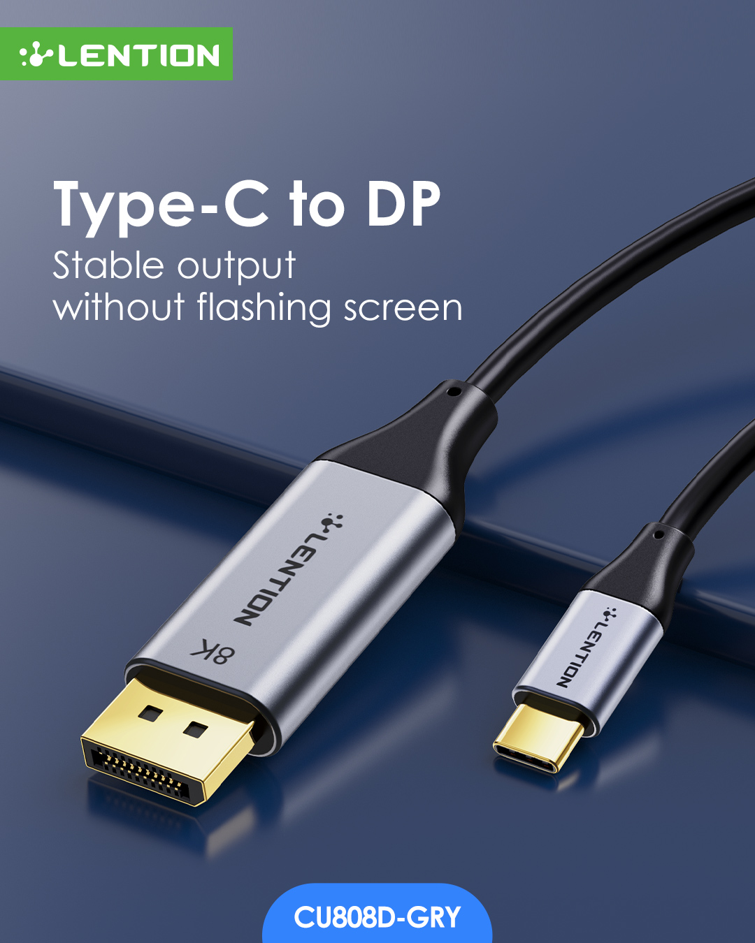 Cáp chuyển đổi USB-C to 8K DisplayPort CU808D dài 1.7M