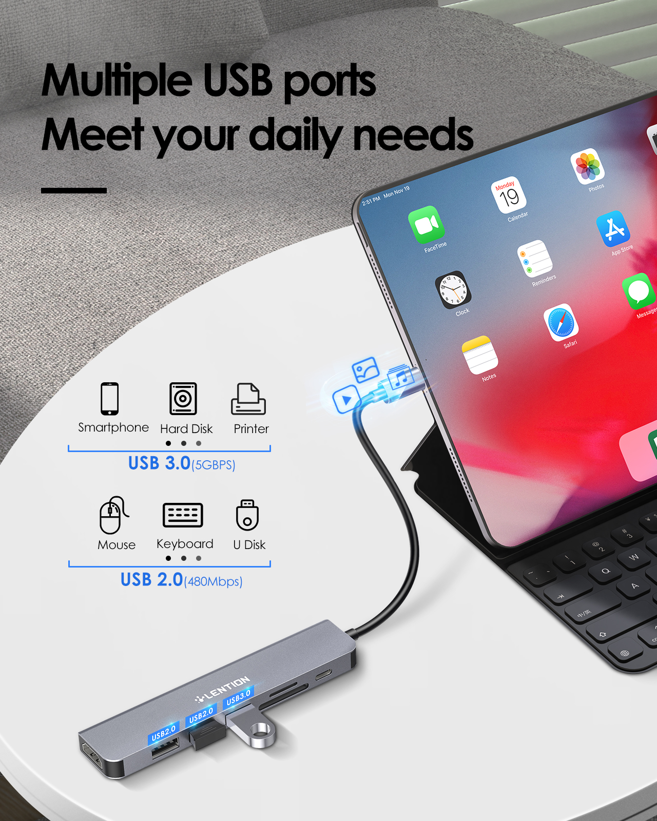 Bộ chuyển đổi USB-C 7 trong 1 CE18HCR