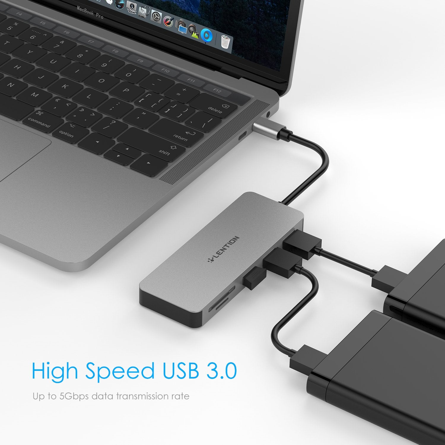 Bộ chuyển đổi USB-C 6 trong 1 Lention C16s