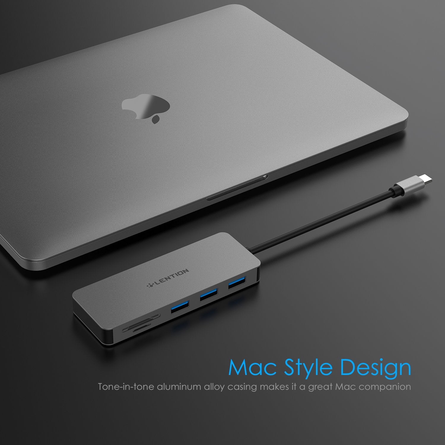 Bộ chuyển đổi USB-C 6 trong 1 Lention C16s