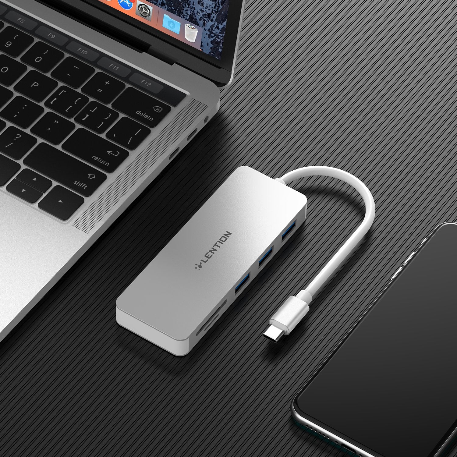 Bộ chuyển đổi USB-C 6 trong 1 Lention C16s