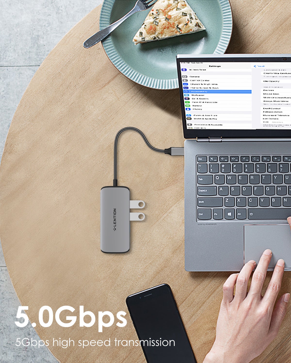 Bộ chuyển đổi USB-C 8 trong 1 Lention C48