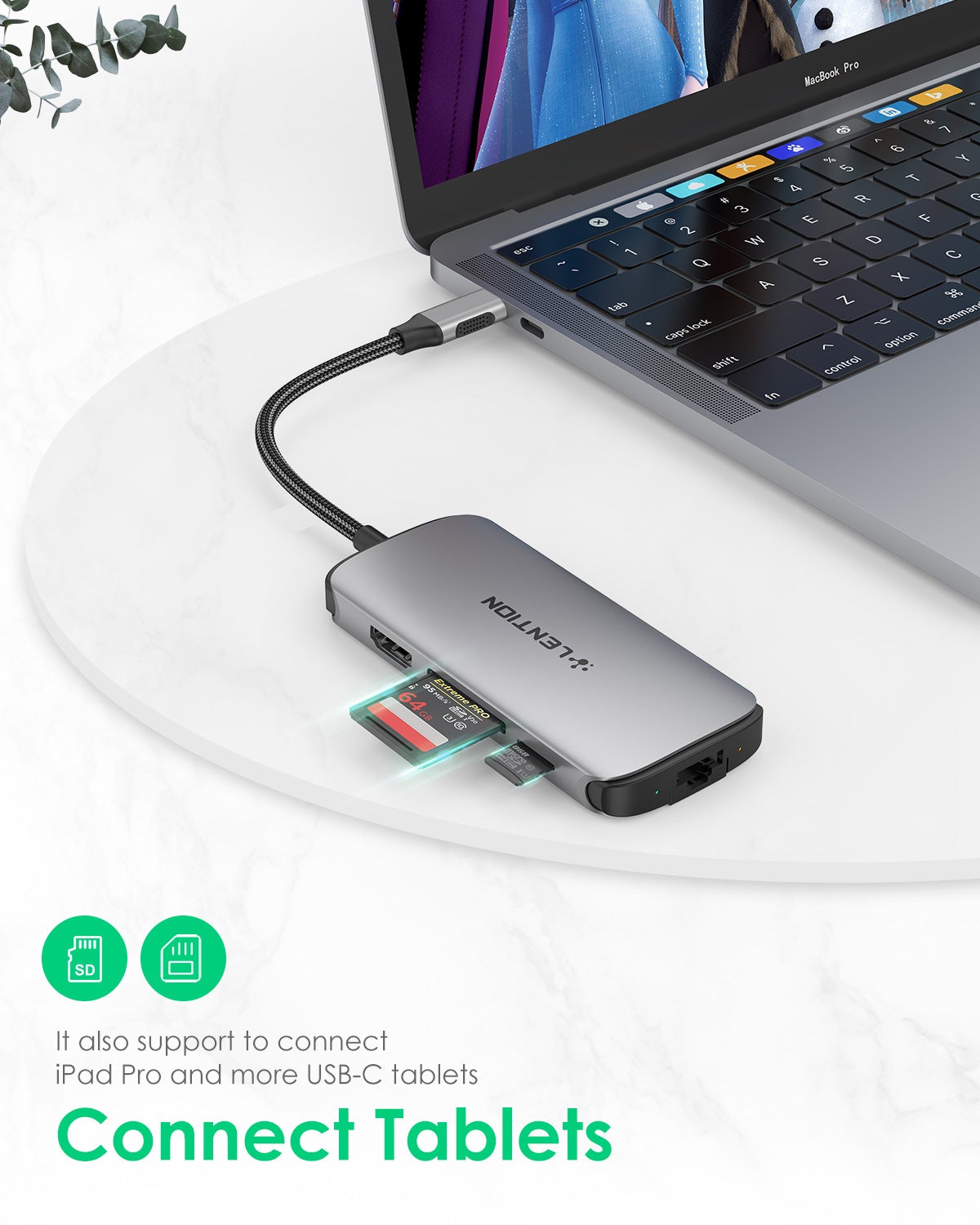 Bộ chuyển đổi USB-C 8 trong 1 Lention C48