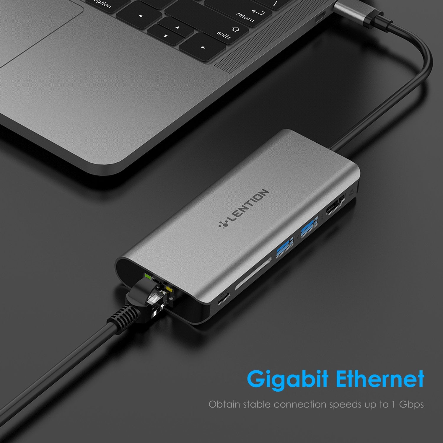 Bộ chuyển đổi USB-C 6 trong 1 Lention C68