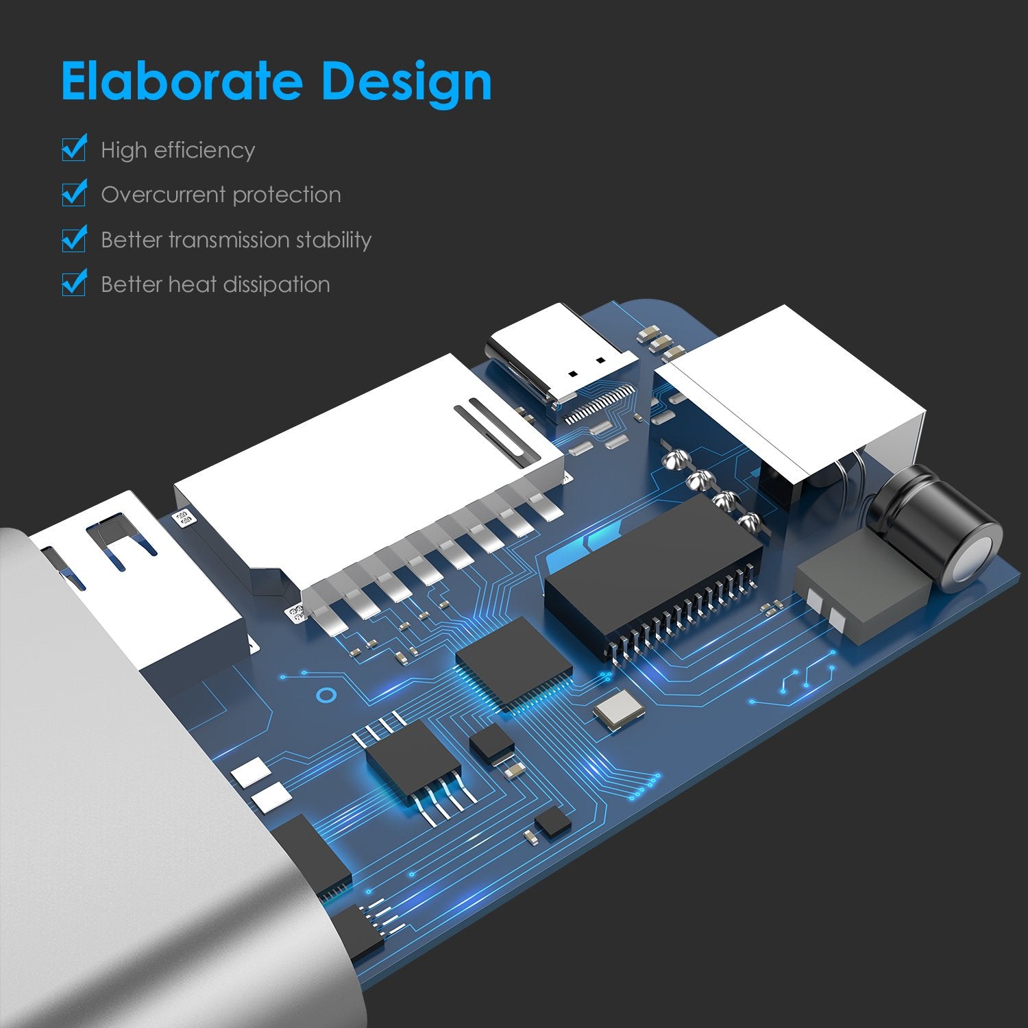 Bộ chuyển đổi USB-C 6 trong 1 Lention C68