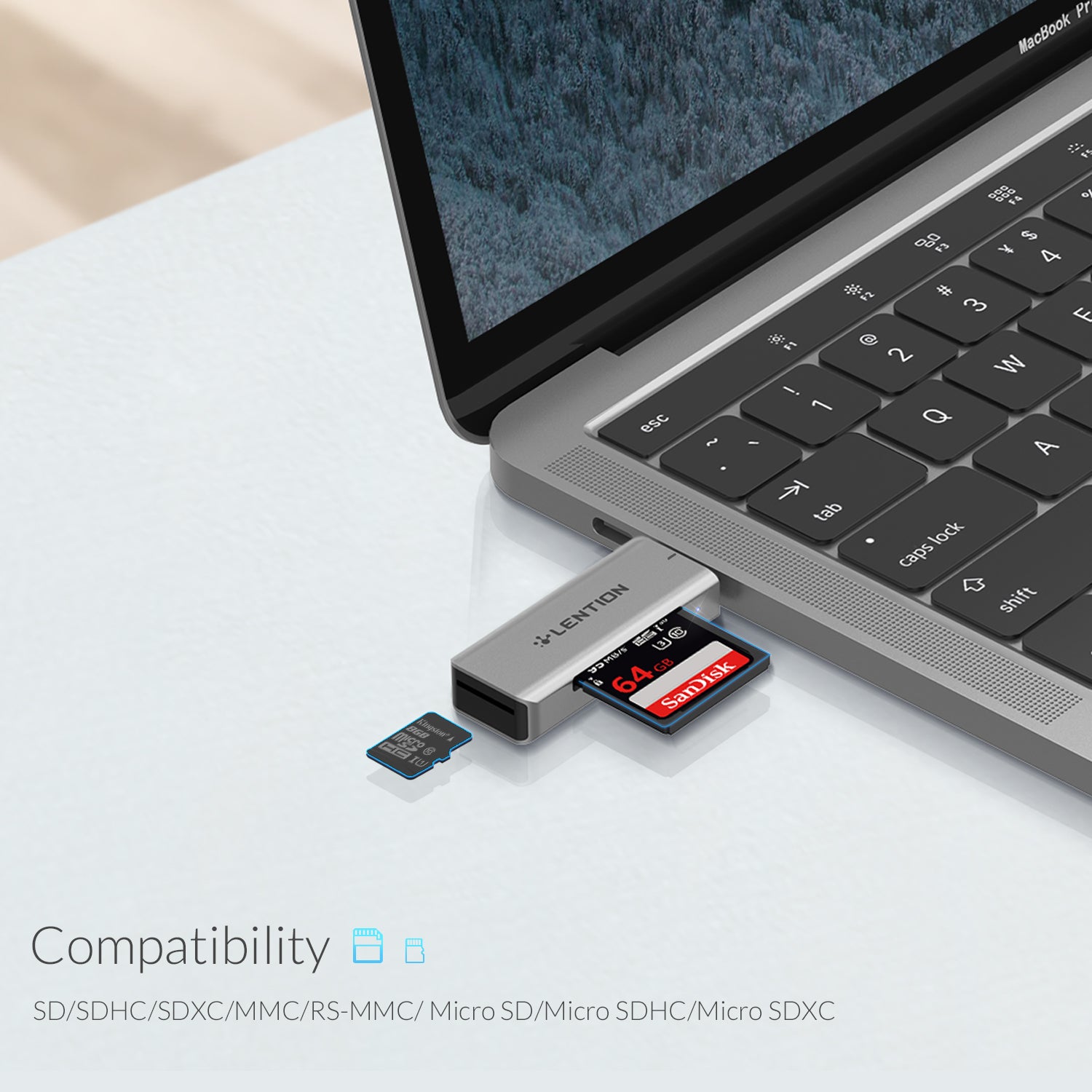 Đầu đọc thẻ USB-C Lention C7