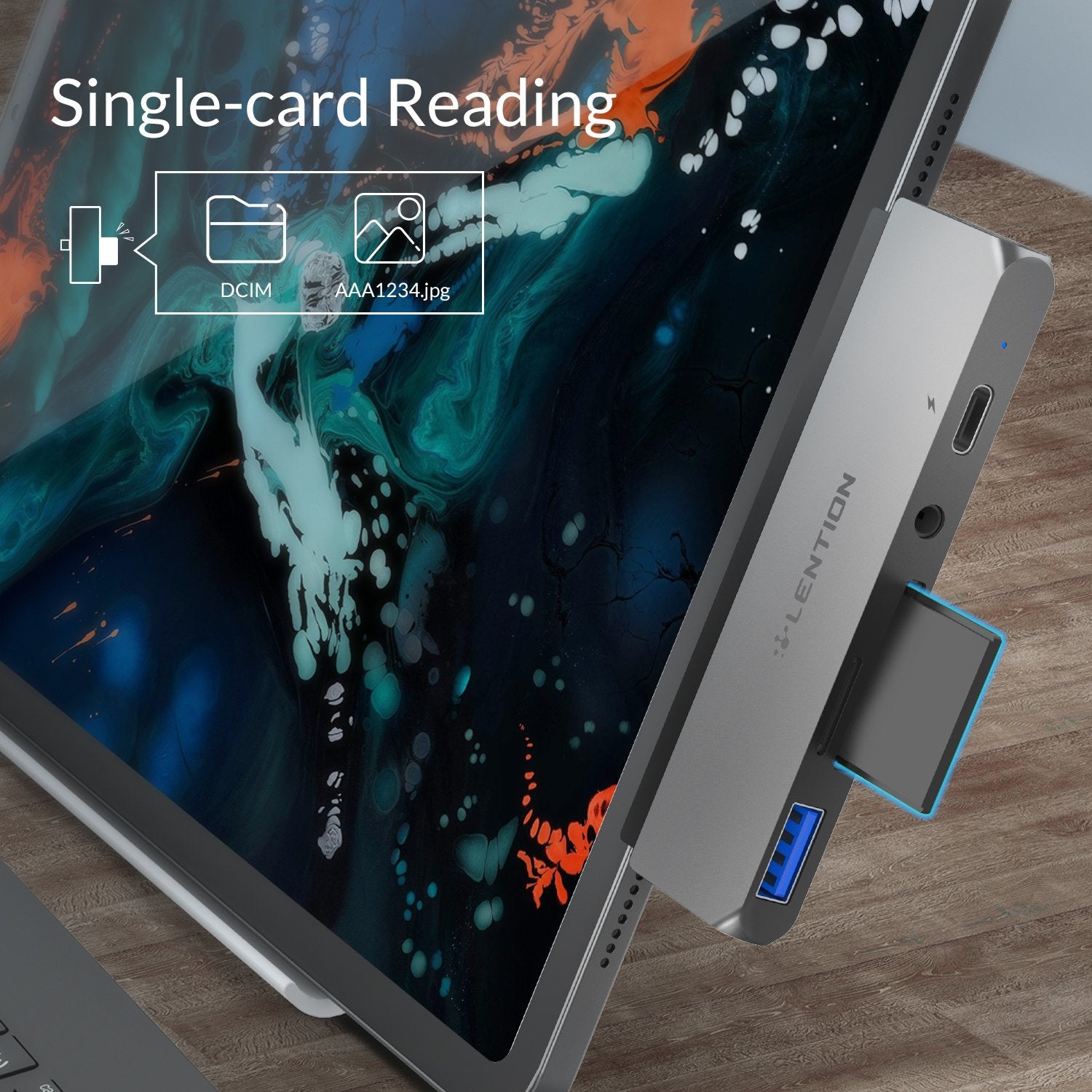 Bộ chuyển đổi USB-C 6 trong 1 Lention CS17 (tương thích nhất với Ipad pro/air mới)