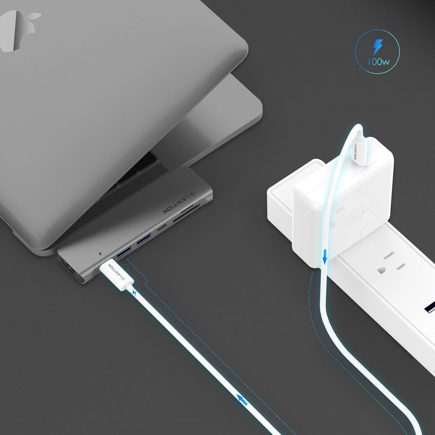 Bộ chuyển đổi USB-C 7 trong 1 Lention CS64THCR