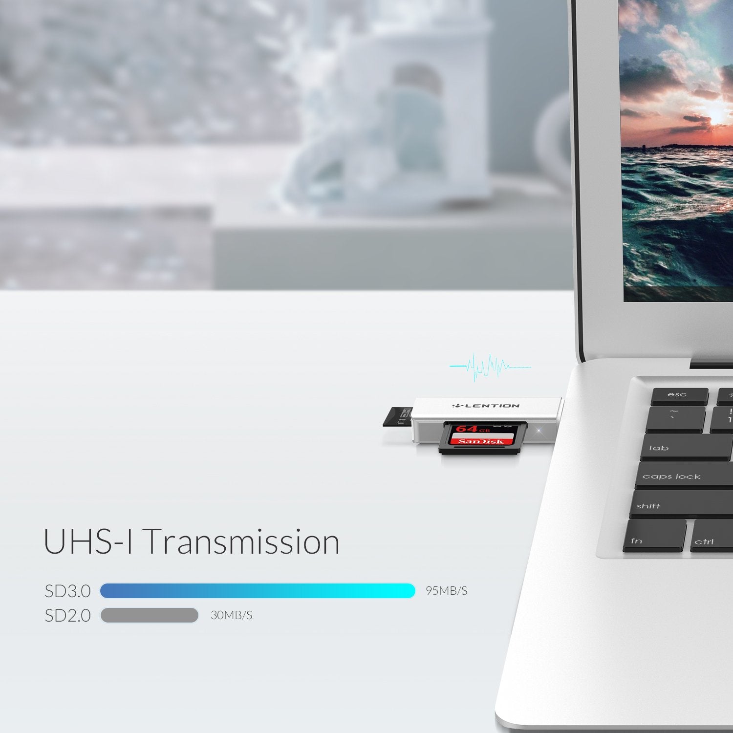 Đầu đọc thẻ USB-A 3.0 Lention H7