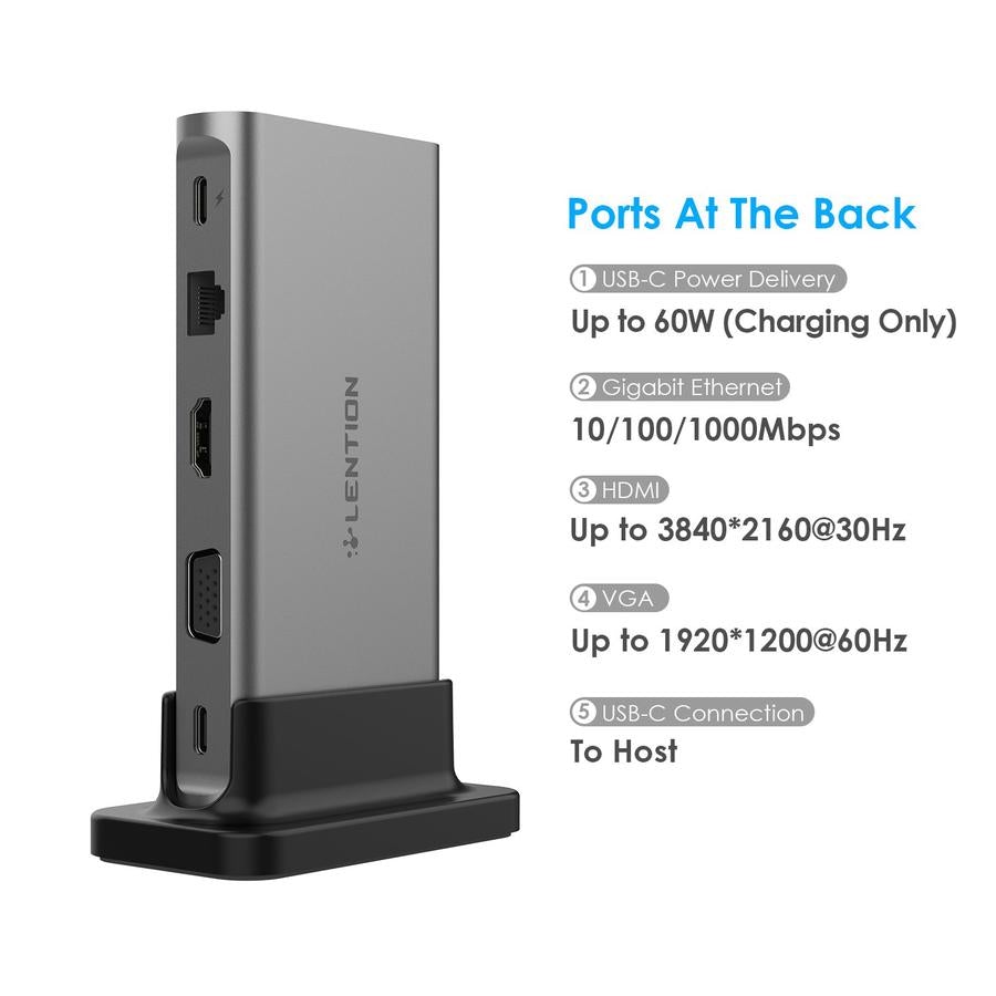 Bộ chuyển đổi USB-C 10 trong 1 Lention D55HEA