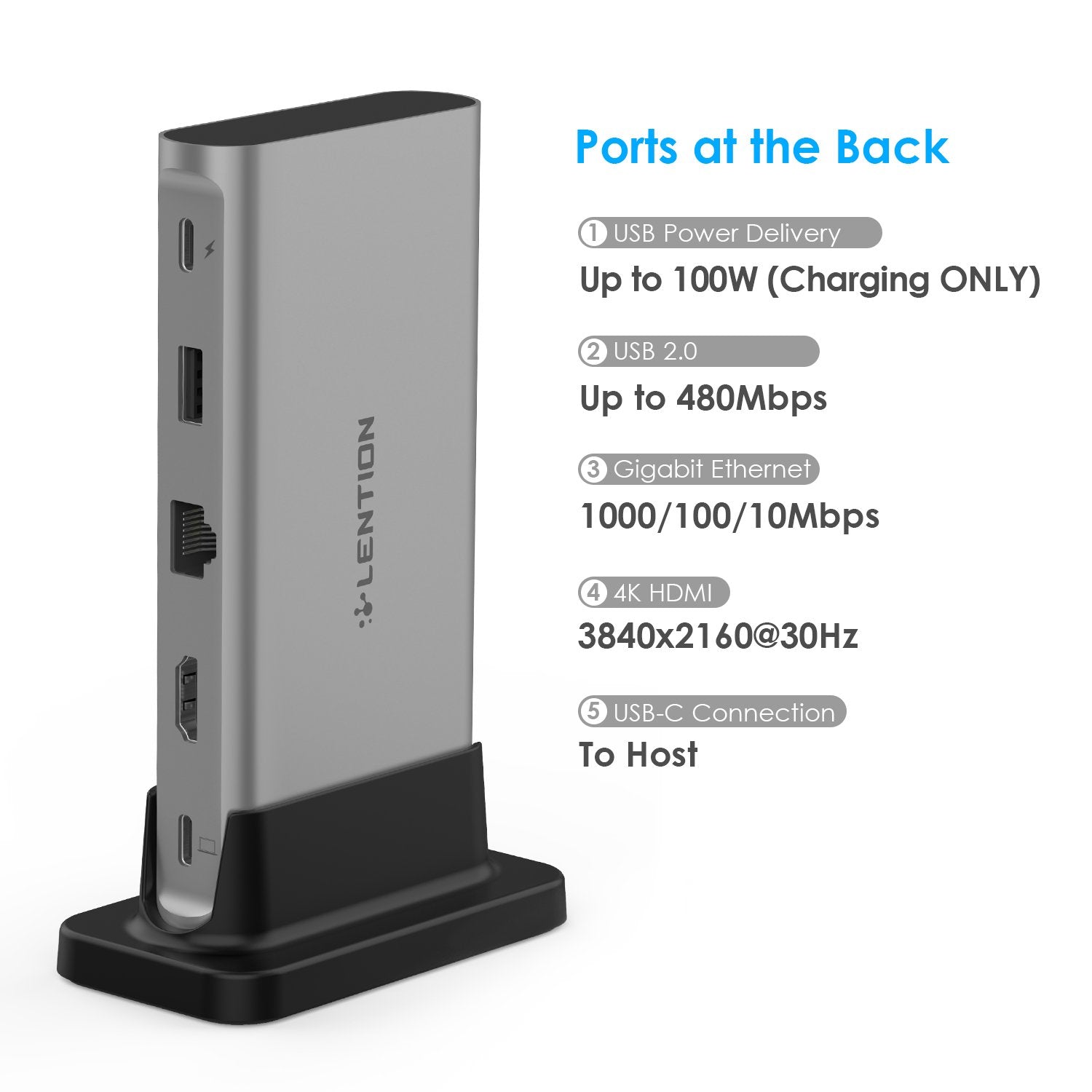 Bộ chuyển đổi USB-C 9 trong 1 Lention D53HEAVCR