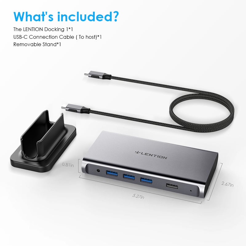 Bộ chuyển đổi USB-C 9 trong 1 Lention D53HEAVCR