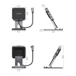 Bộ chuyển đổi USB-C 7 trong 1 Lention D42HACR có chân đế